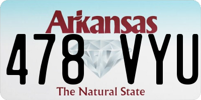 AR license plate 478VYU