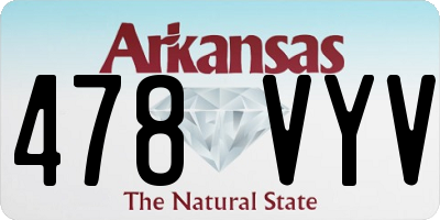 AR license plate 478VYV