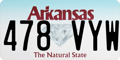 AR license plate 478VYW