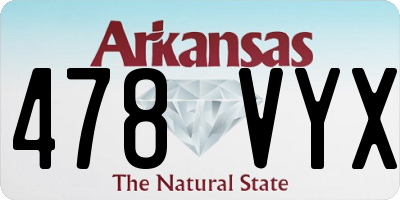 AR license plate 478VYX
