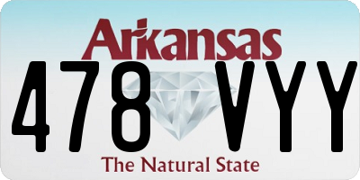 AR license plate 478VYY