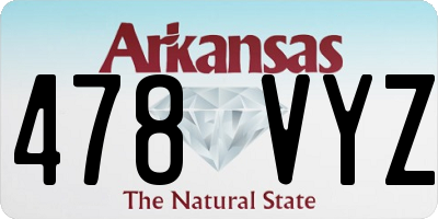 AR license plate 478VYZ