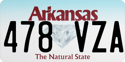 AR license plate 478VZA