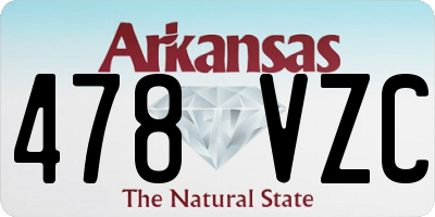 AR license plate 478VZC