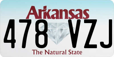 AR license plate 478VZJ