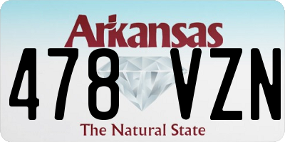 AR license plate 478VZN