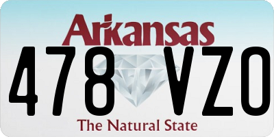 AR license plate 478VZO