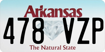 AR license plate 478VZP