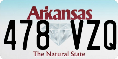 AR license plate 478VZQ