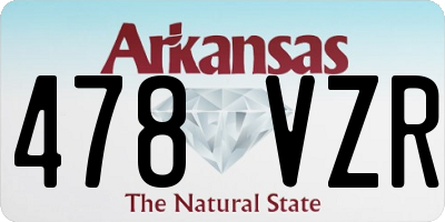 AR license plate 478VZR