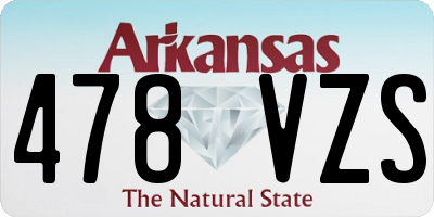AR license plate 478VZS