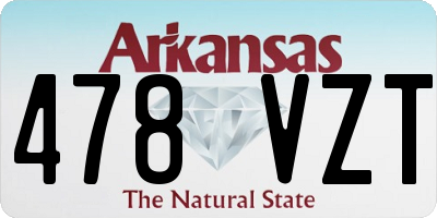 AR license plate 478VZT