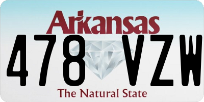 AR license plate 478VZW