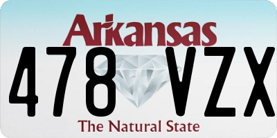AR license plate 478VZX
