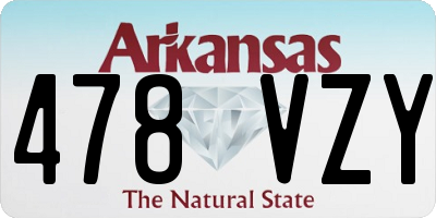 AR license plate 478VZY