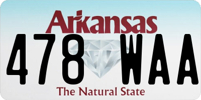 AR license plate 478WAA
