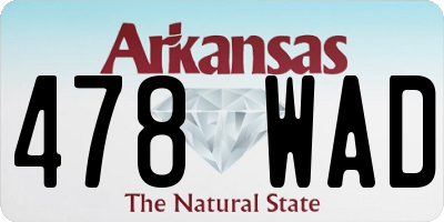 AR license plate 478WAD