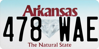 AR license plate 478WAE