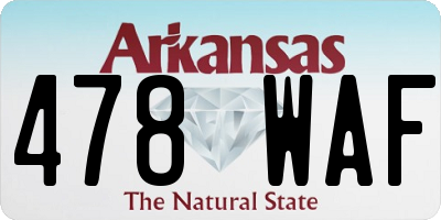 AR license plate 478WAF