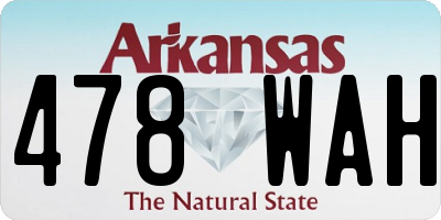 AR license plate 478WAH