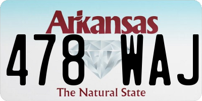 AR license plate 478WAJ