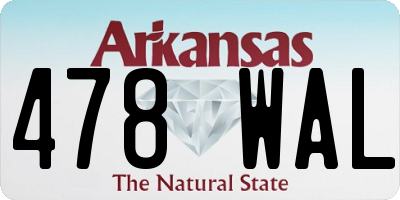 AR license plate 478WAL