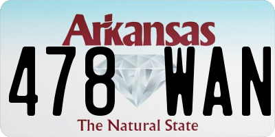 AR license plate 478WAN