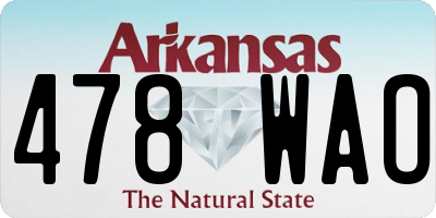 AR license plate 478WAO
