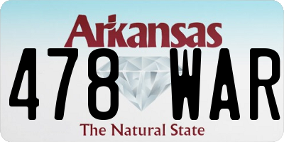 AR license plate 478WAR