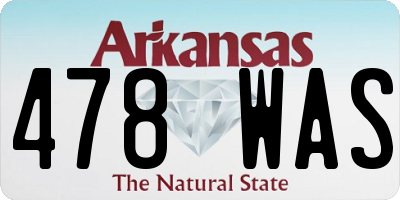 AR license plate 478WAS