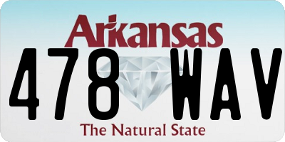 AR license plate 478WAV
