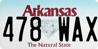 AR license plate 478WAX