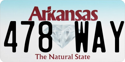 AR license plate 478WAY