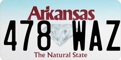 AR license plate 478WAZ
