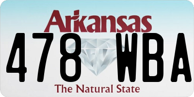 AR license plate 478WBA