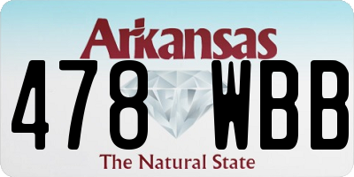 AR license plate 478WBB