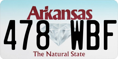 AR license plate 478WBF