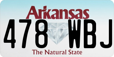 AR license plate 478WBJ