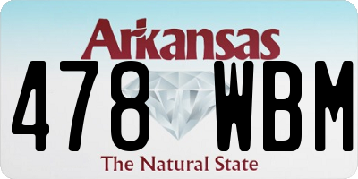 AR license plate 478WBM