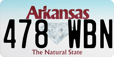 AR license plate 478WBN