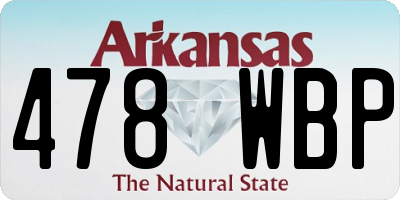 AR license plate 478WBP