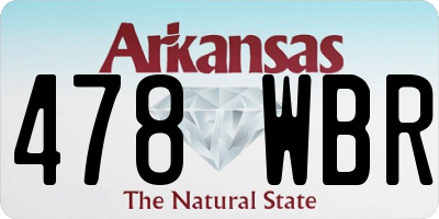 AR license plate 478WBR