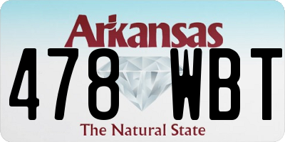 AR license plate 478WBT