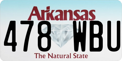 AR license plate 478WBU