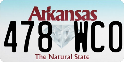 AR license plate 478WCO