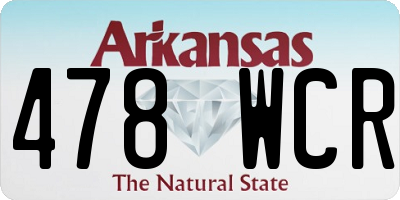 AR license plate 478WCR
