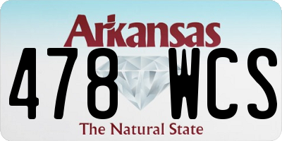 AR license plate 478WCS