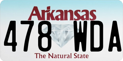 AR license plate 478WDA
