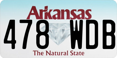 AR license plate 478WDB