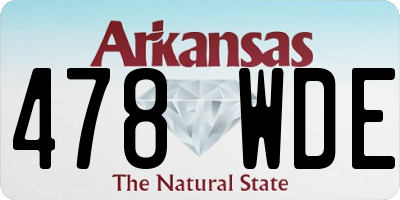 AR license plate 478WDE